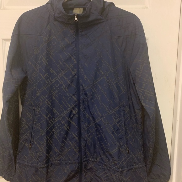 Shape Dark Blue Hooded windbreaker Jacket size L - Picture 2 of 13